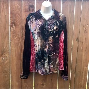 💜Coldwater Creek Velvet Blouse